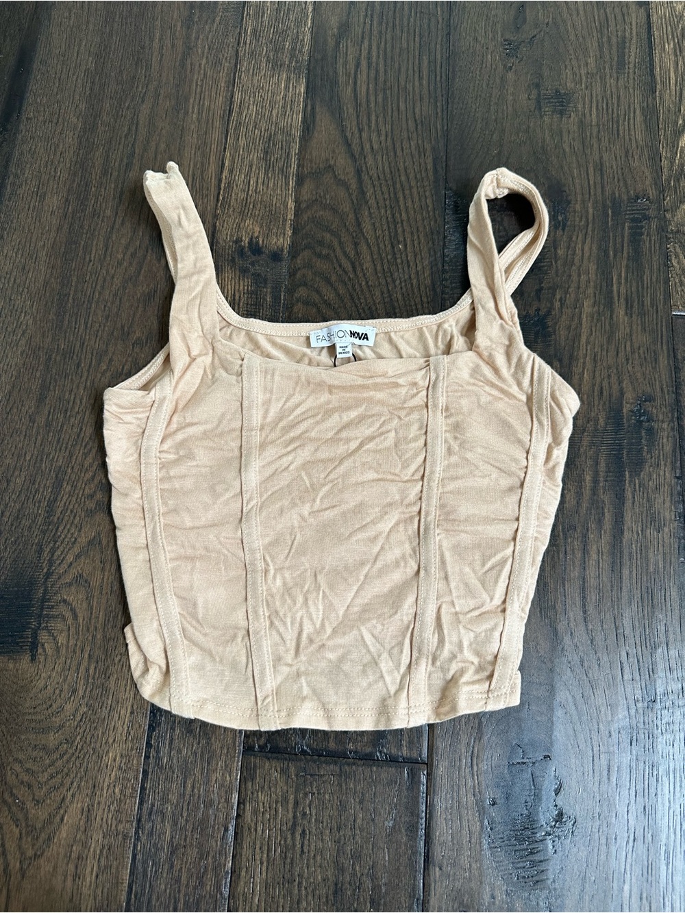 Fashion Nova Amanza Corset Top – Taupe, Size Small